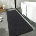 thumbnail image 5 of Junovo Soft Bathroom Rug Runner Absorbent Microfiber Bath Rugs for Bathroom Non Slip Bath Mat for Tub, Shower Floor,24"x70",Dark Gray, 5 of 6