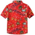 thumbnail image 2 of SSLR Big Boys' Santa Claus Party Tropical Ugly Hawaiian Christmas Shirts Casual Button Down Shirts, 2 of 8
