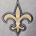thumbnail image 5 of Men's Starter Heathered Gray/Black New Orleans Saints Home Run Raglan Pullover Hoodie, 5 of 5