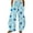 Sky Blue, variant on fartey Wide Leg Pants for Women 2023 Loose Casual Dog Paw Print Long Trousers with Pockets Elastic Waist Straight Leg Pants