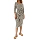 thumbnail image 5 of TRKIYQC Vestido de Mujer Leopardo/Flor/Diseño de Color Sólido Mangas 3/4 Cuello Redondo Casual Vestido Transpirable TRKIYQC moderno, 5 of 9
