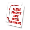 thumbnail image 1 of Please Practice Safe Social Distancing (24" X 36") 4mm Corrugated Plastic Panel, Graphics Applied To 1 Side (Pk of 2), 1 of 4