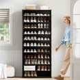 thumbnail image 7 of BGTREND 12 Tier Shoe Rack with Cover 48 Pairs Shoe Shelves Organizer for Closet, Entryway, Hallway, Bedroom, Black, 7 of 7