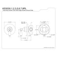 thumbnail image 4 of Kingston Brass KS3033PL 3-Way Diverter Valve with Trim Kit, Antique Brass, 4 of 4