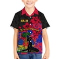 thumbnail image 2 of Camisas hawaianas con estampado 3D para hombre, aniversario de la independencia de Haití, camisas con escudo de armas y bandera de Ayiti, blusas casuales de moda para mujer, 2 of 4
