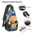 thumbnail image 4 of ZICANCN Skull Painting Scary Crossbody Sling Bag for Men Women - Casual Shoulder Backpacks for Travel Sport Climbing Runners Daypack, 4 of 9