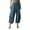 Blue, variant on cfhntfmh Capri Pants for Women Soft Stretch Wide Leg Yoga Cropped Pants with Pockets Loose Casual Summer Pants