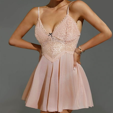 Women s Ticee Teddies & Bodysuits Attractive Sleepwear Sensual Lace Mesh Nightdress Teddy Lingerie