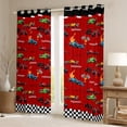 thumbnail image 2 of Homewish Boys Girls Sport Car Curtains Pack of 2 (42x84 Each),Racing Car Theme Curtains Blackout,Geometric Plaid Grid Bedroom Curtains,Super Cozy Room Decor, 2 of 6