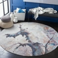 thumbnail image 2 of SAFAVIEH Phoenix Darwin Abstract Area Rug, Ivory/Charcoal, 6'7" x 6'7" Round, 2 of 8