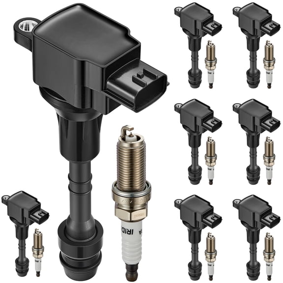 SPEEDWOW Ignition Coils UF510 and Iridium Spark Plug 6240 Compatible with INFINITI QX56 Nissan Pathfinder Armada TITAN V8 5.6L Set of 8