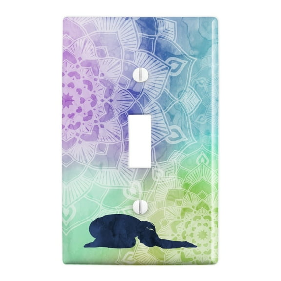 Child's Pose Yoga Plastic Wall Decor Toggle Light Switch Plate Cover