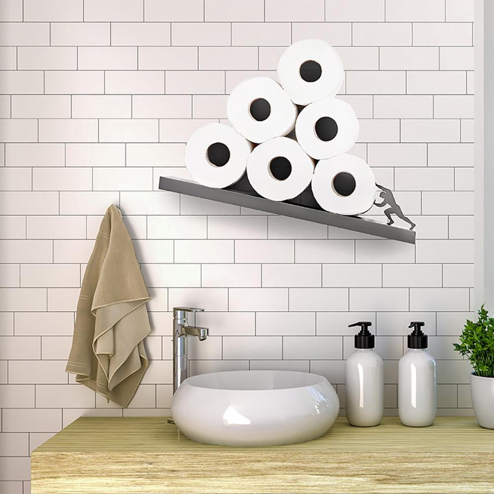 Toilet Paper Shelf Floating Shelf Toilet Paper Holder Modern Wall Mount