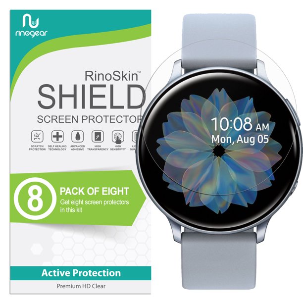 8 Pack Rinogear Screen Protector For Galaxy Watch Active 2 44mm Case Friendly Galaxy Watch Active2 44mm Screen Protector Accessory Clear Film Walmart Com Walmart Com