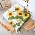 thumbnail image 2 of Sunflower Square Tablecloth 42x42in(107x107cm) – Waterproof Polyester Printed Table Cover, Wrinkle Resistant & Washable for Kitchen Dining Picnic Party Decor, 2 of 6