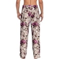 thumbnail image 3 of Goofa Rose Flowers Printed Soft Pajama Pants for Men, Wide Leg Comfy Casual Lounge Yoga Pants-Large, 3 of 9