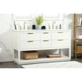 thumbnail image 2 of Elegant Decor Larkin 60" Solid Wood MDF Single Bathroom Vanity in White, 2 of 8