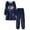 Navy, variant on Fuzzy Pajamas for Women Christmas Long Sleeve Pullover Pants Set Womens Loungewear Set Winter Soft Pajama Set for Women