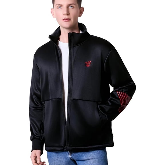 Men's Polar Fleece Jacket: Midweight Stand Collar Coat Casual Outerwear - Hiking Camping Travel Spring Fall Winter