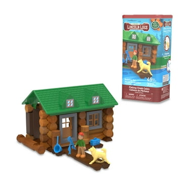 Lincoln Logs Fishing Creek Cabin Building Set, 40  Pieces, Great for Ages 5 Year and up, Made of Log