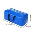thumbnail image 3 of Moving Storage Bag | Large Capacity Breathable Fabric Organizer | Heavy Duty Reinforced Handles | Foldable Clothes Blanket Pillow Tote | Underbed Closet RV Use | 13x29x15 Inch | 1 Pack, 3 of 8
