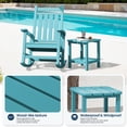 thumbnail image 6 of SERWALL Adirondack Outdoor Side Table, All Weather Use Double Layer Patio Side Table, HIPS Rectangular End Table- Tiffany, 6 of 9