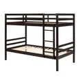 thumbnail image 6 of Aukfa Twin over Twin Bunk Bed, Wooden Bunk Bed with High Guardrail for Kids/Teens and Dorm Room/Guest Room, Espresso, 6 of 8