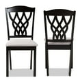thumbnail image 3 of Baxton Studio Delilah Modern and Contemporary Grey Fabric Upholstered and Dark Brown Finished Wood 2-Piece Dining Chair Set, 3 of 7
