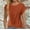 Orange, variant on XFYSSS Fashion Women's Casual Solid Color Round-Neck Short Sleeve Regular Pullover Shirt Short Sleeve Round-Neck Blouses & Shirts
