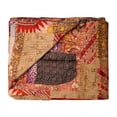 thumbnail image 3 of Taj Hotel  Kantha Silk Throw  50"x70"  5, 3 of 5