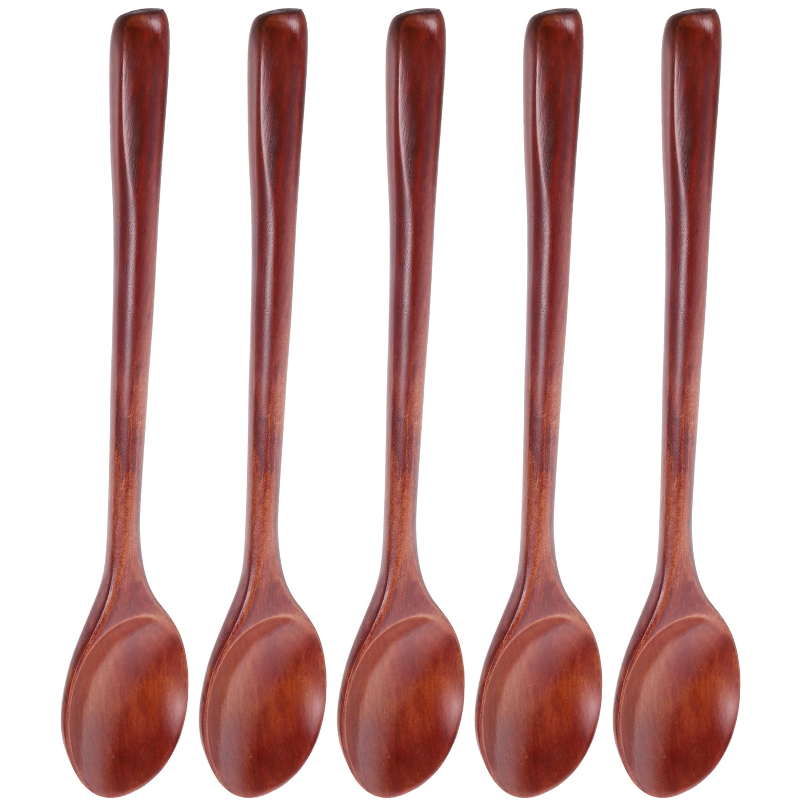 HAMPPLIES  Brown Wooden Spoons for Home Use Easy to Clean and Store