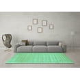 thumbnail image 3 of Ahgly Company Indoor Square Solid Turquoise Blue Modern Area Rugs, 3' Square, 3 of 4