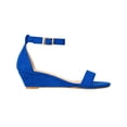 thumbnail image 2 of Women's Adjustable Ankle Strap Open Toe Low Wedge Sandal Comfortable Platform Heeled Sandals, 2 of 5
