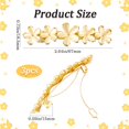 thumbnail image 2 of 1 Box 3Pcs Flower Opal Hair Clip 2.64 Inch Vintage Alloy Cat Eye Hair Barrettes French Hairpin Decorative Hair Accessories for Women Thick Fine Hair Prom Valentines Birthday Engagement Gift PeachPuff, 2 of 6