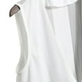 thumbnail image 5 of YM YOUMU Women Chiffon Vest Top V-neck Waistcoat with Pockets Sleeveless Double-breasted Loose Outerwear, 5 of 5