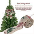 thumbnail image 4 of facefd 5M Christmas Burlap Ribbon Xmas Tree Red Truck Wire Edge Gift Wrapping Craft No.02, 4 of 6