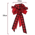 thumbnail image 6 of Christmas Bows Tree Topper Red Black White Buffalo Plaid Ornaments Handmade for Wreath Door Burlap Rustic Farmhouse Decoration, 6 of 6