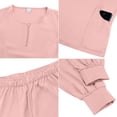 thumbnail image 6 of AzureSilk Women's Set V-Neck Short Sleeve Top with Pockets and Drawstring Pants Quick Dry Uniform Outfit Workout Sets For Women, 6 of 7