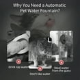 thumbnail image 4 of WF160 Fuente de agua para gatos 1.8L / 61oz Fuente de agua transparente para mascotas Dispensad Carevas Fuente para beber gato, 4 of 7