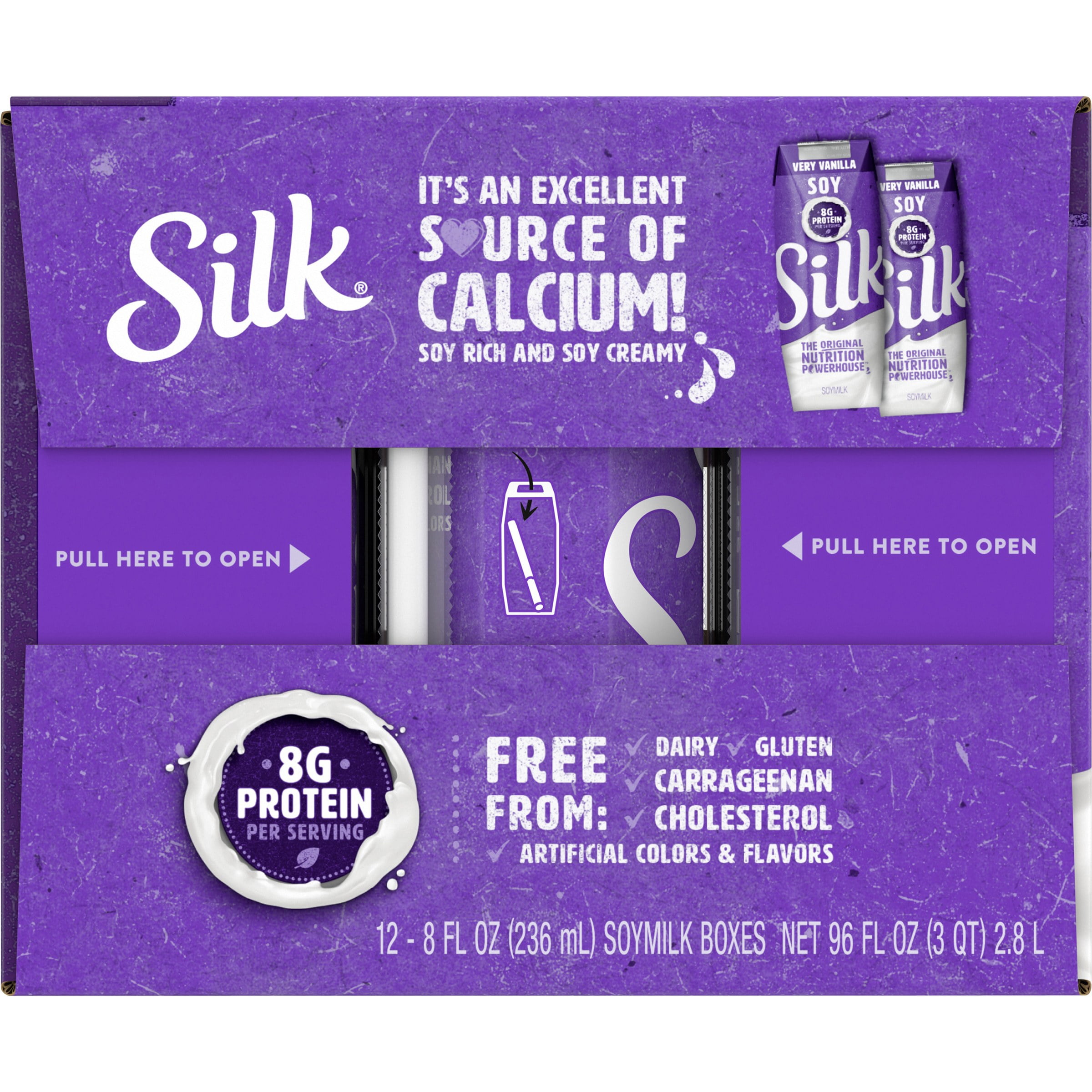 Silk Shelf-Stable Very Vanilla Soy Milk Singles, 8 Oz., 12 Count