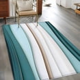 thumbnail image 2 of Teal Beige Area&nbsp;Rug 4x6ft Gradient Wave Abstract Ombre Gradient Modern Non-Slip&nbsp;Washable Square&nbsp;Rugs Soft Felt Indoor Floor Mat for Bedroom Kitchen Living Room Bathroom, 2 of 9