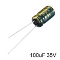 thumbnail image 2 of Uxcell 6.3x11mm 100uF 35V Bajo ESR Capacitores Electrolíticos de Aluminio Radiales Paquete de 80, 2 of 5