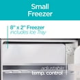 thumbnail image 3 of BLACK+DECKER 2.5 Cubic Foot Energy Star Refrigerator with Freezer, Black, 3 of 7