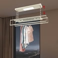 thumbnail image 5 of DUYIWAA Electric Retractable Airing Rack LED Lighting Ceiling Mount Clothes Drying Rack Adjustable Height with Remote Control, 5 of 20