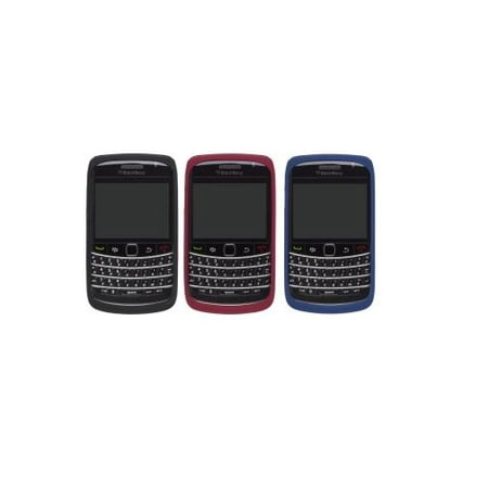 OEM BlackBerry 9700 9780 Silicone Skin - Black, Red, Blue (3 Pack)