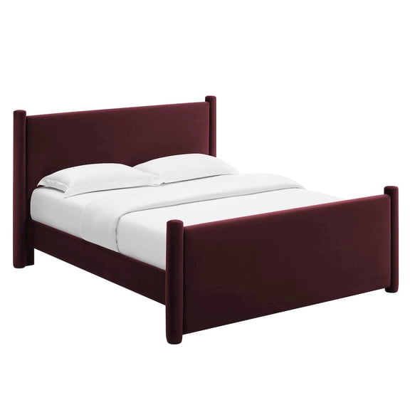 Rael King Platform Bed in Mulberry