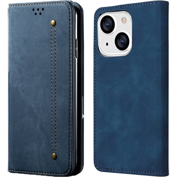 Case for iPhone 14 Plus Wallet Case [RFID Blocking] [Credit Card Holder] [Magnetic Stand] [Shockproof TPU Interior Case] Compatible with iPhone 14 Plus Protective Case 6.7 inch,Blue