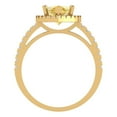 thumbnail image 4 of Clara Pucci 14K Yellow Gold 2.38ct Yellow Halo Ring for Women, 4 of 7