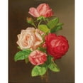 thumbnail image 2 of Andreas Lach 12x14 Black Ornate Wood Framed Double Matted Museum Art Print Titled: Roses, 2 of 5