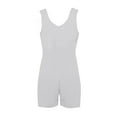 thumbnail image 6 of YDKZYMD Jean Romper for Women Denim Shorts Sleeveless Dressy Summer One Piece Vacation with Pockets Maternity Jumpsuits Casual Trendy Petite Tank Top Shorts Gray M, 6 of 7